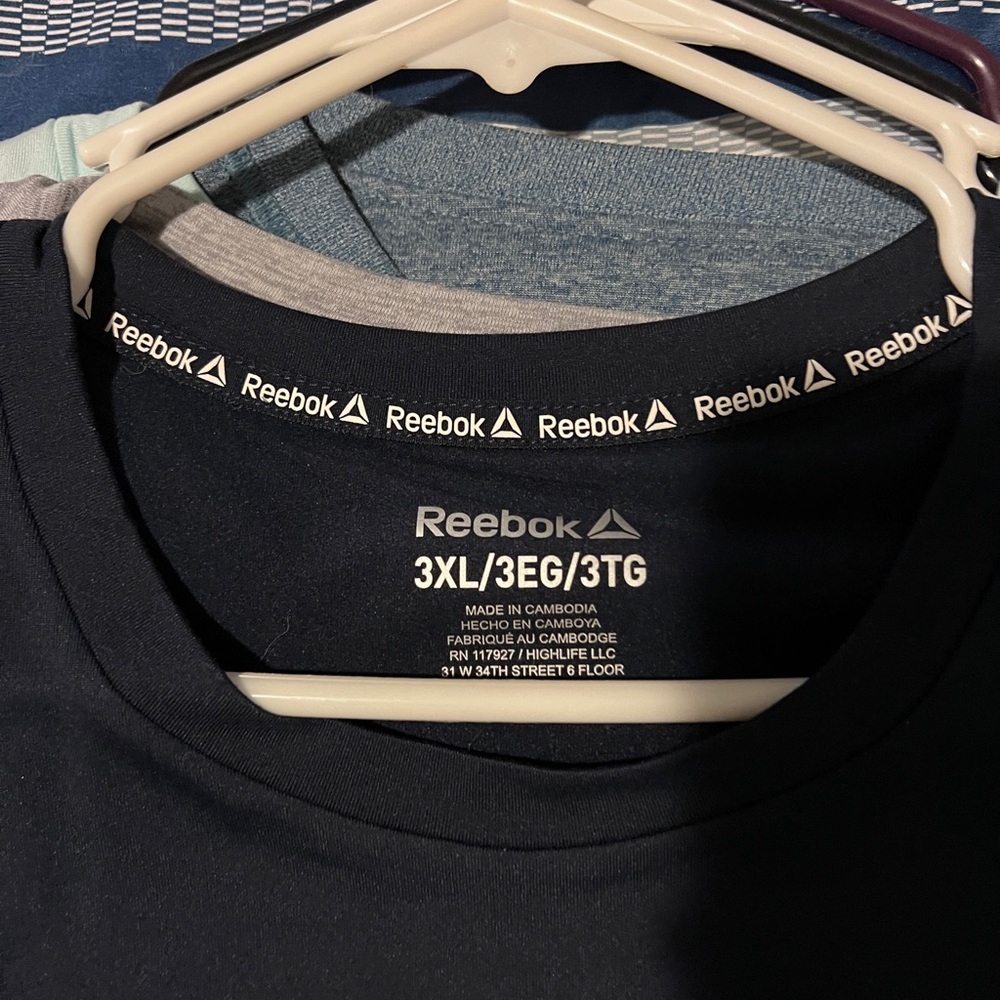 Reebok Dark Blue Crew Neck Tee 3XL